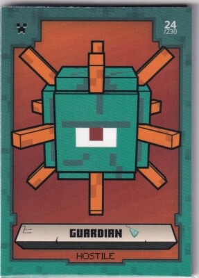 Panini Minecraft Adventure Trading Cards Karte Nr. 24 Guardian Wächter