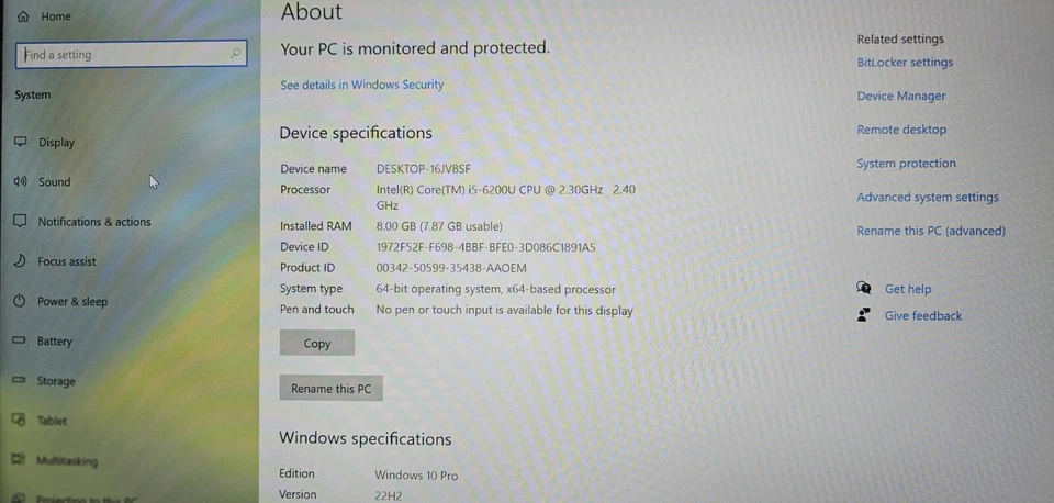 Lenovo X1 Carbon i5-6200U 8Gb RAM 128Gb SSD - Bad KB +Adaptor & Bluetooth KB - Image 2 of 4