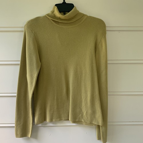 Jeanne Pierre Lime Green Turtleneck 