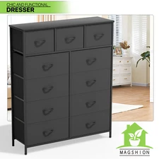8-Tier Drawers Dresser Fabric Chest of Drawers Organizer Storage Bedroom Cabinet