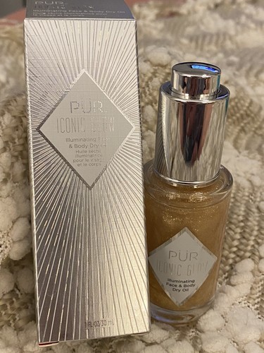 PUR COSMETICS Iconic Glow beleuchtendes Gesicht & Körper Trockenöl NEU im BOX volle Größe - Bild 2 von 4