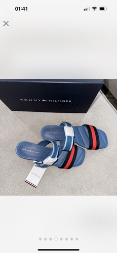 Sandalias Tommy Hilfiger Blue Coast con correa a rayas Reino Unido 4 UE 37 - Imagen 3 de 7
