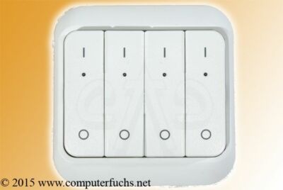 Busch-Jäger Tastsenor 6117-24G 4 Fach on/off alpha EIB KNX Powernet weiß glanz