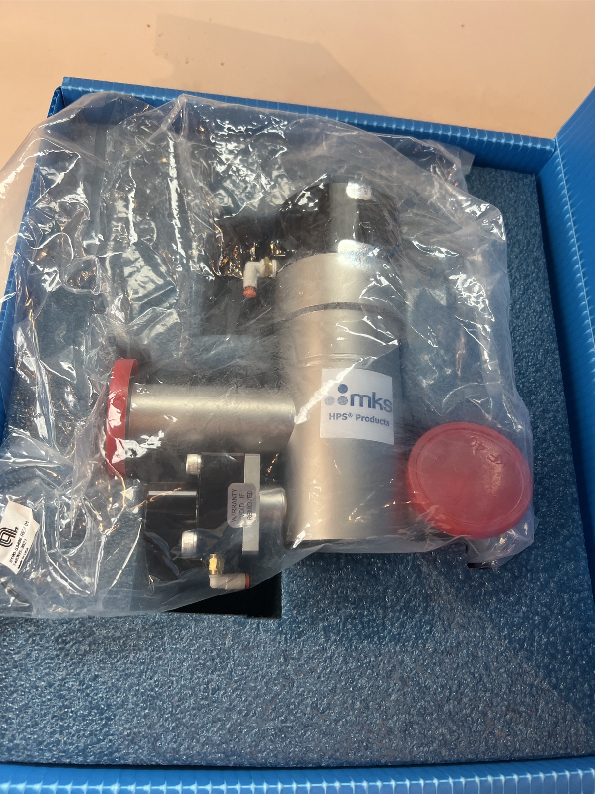 APPLIED MATERIALS MKS 2 STAGE INLINE VALVE W/LIMIT SWITCH 0190-53496, L2-33273