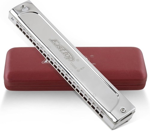 EASTTOP Tremolo Harmonica 24Hole Professional Harmonica Key of C/A/B/D Gift New - Photo 19/23
