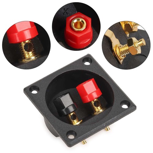 2X New Speaker Box Terminal Square Twist Cup Connector Subwoofer Enclosure Wire - Picture 5 of 12