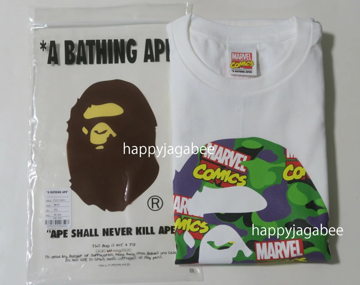 A BATHNIG APE Men's BAPE x MARVEL CAMO THE HULK TEE