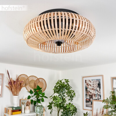 Schlaf Wohn Zimmer Raum Flur Leuchte Lichteffekt Decken Ventilator Lampe  Bambus | eBay.de