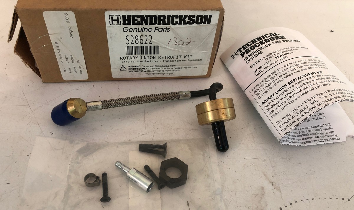 GENUINE HENDRICKSON S-28622 ROTARY UNION RETROFIT KIT NEW