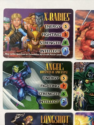 6) 1995 MARVEL OVERPOWER COLLECTABLE CARD GAME 