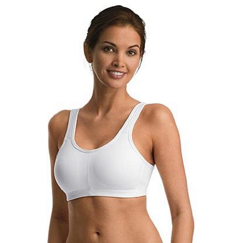 Hanes G470 High Support Sports Bra. Black, White - Picture 4 of 6