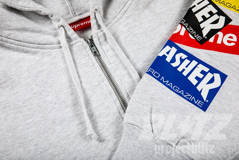 Supreme Multi Logo Hooded Sweatshirt 'Ash Grey