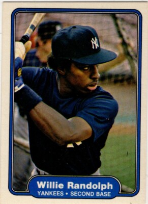 1982 Fleer Baseball Willie Randolph No. 49 New York Yankees