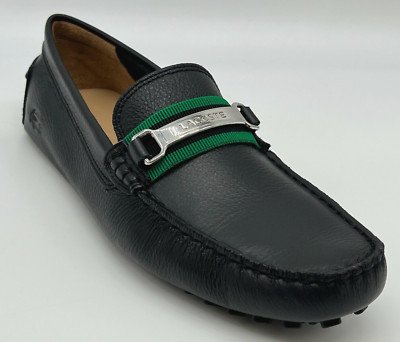 LACOSTE ANSTED 119 Moccasin Leather For Men’s Size 12 Black Green Lacoste Men main image 3