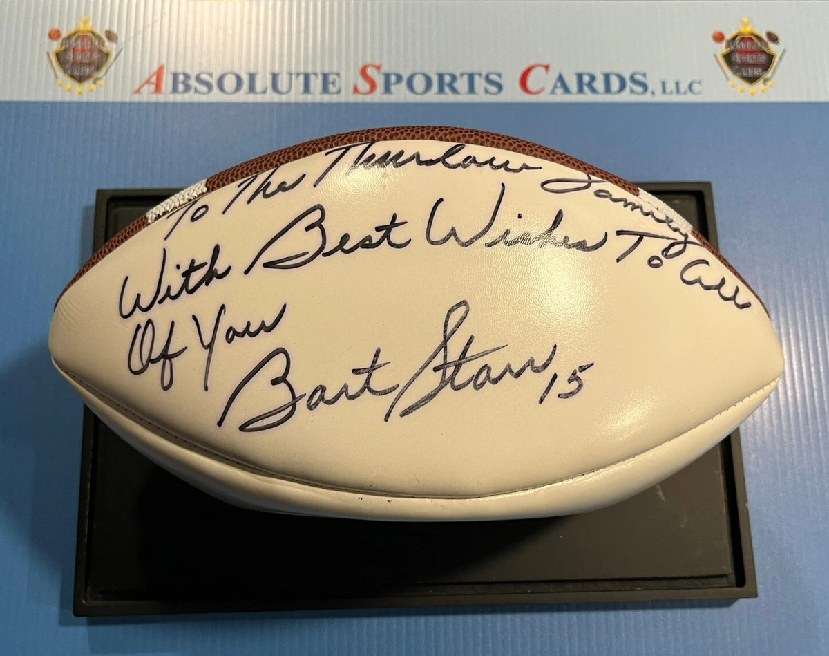 BART STARR Wilson Signed Football Autograph JSA Letter COA