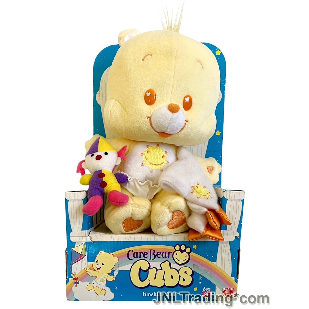 Year 2005 Care Bear Cubs 11 Inch Plush FUNSHINE CUB with Clown