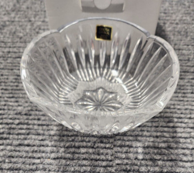 VTG Oneida Crystal Clear Cut Candy Bowl Star Shaped Footed Celeste Hostess Bowl