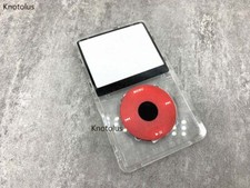 transparent fascia housing cover red click wheel for iPod 5th video 30gb 60gb