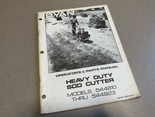 Ryan Heavy Duty SodCutter Op's & Parts Manual Book Sod Cutter Turf 544810 544823