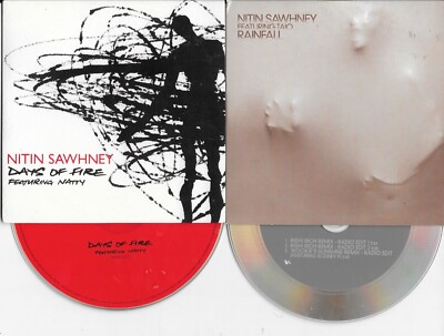 2 x Nitin Sawhney - Rainfall + days of fire - Promo CD s