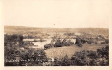 HAMPTON, CT ~ EASTERLY OVERVIEW FROM TOWN HILL, REAL PHOTO PC ~ 1930's