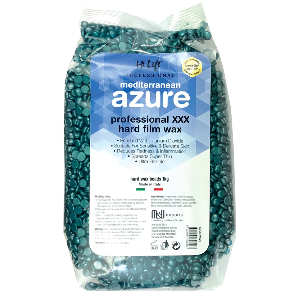 Hi Lift Mediterranean Azure Hard Wax Beads Film Wax Ultra Flex - 1kg Italy - image 3 of 4