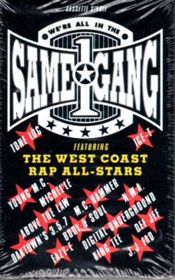 NEW We're All In The Same Gang 1990 Cassette Tape Single PROMO Sampler Hiphop