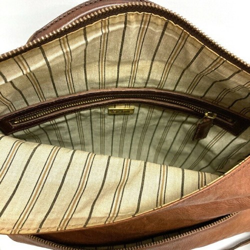 BEAU DESSIN Leather Tote Bag Shoulder bag Unisex Brown Gold Hardware Used F/S - Picture 9 of 10