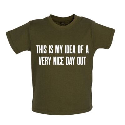 This Is My Idea Of A Very Nice Day Out - Baby T-Shirt / Strampler - Barlow lustig
