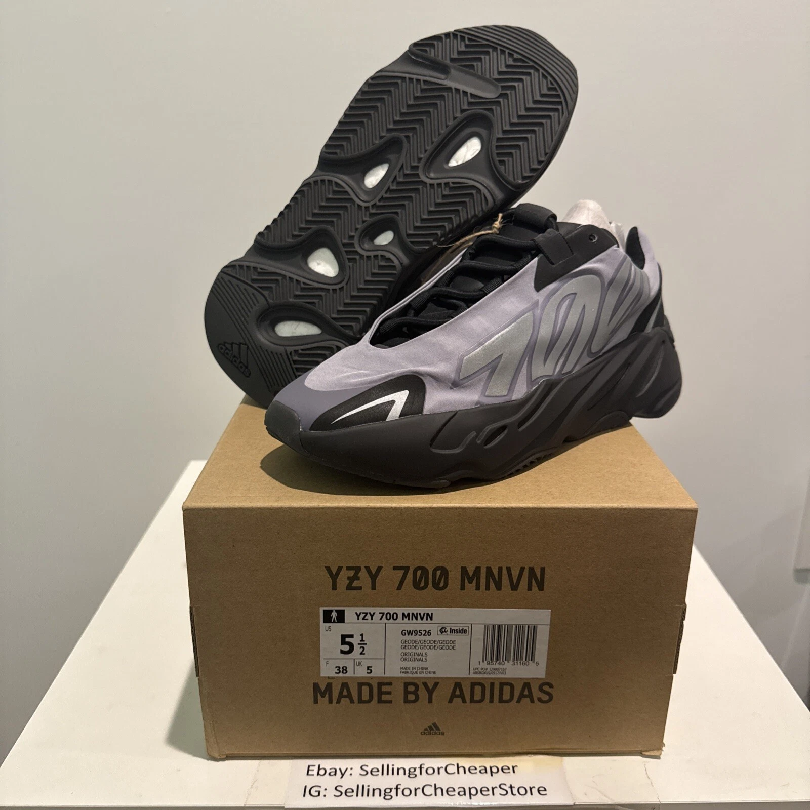 NEW adidas Yeezy Boost 700 MNVN Geode Mens Size 5 5.5 GW9526 2022