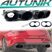 Fits for Mercedes W177 A35 A45 C118 CLA35 GLB35 GLA45 Black Exhaust Muffler Tips