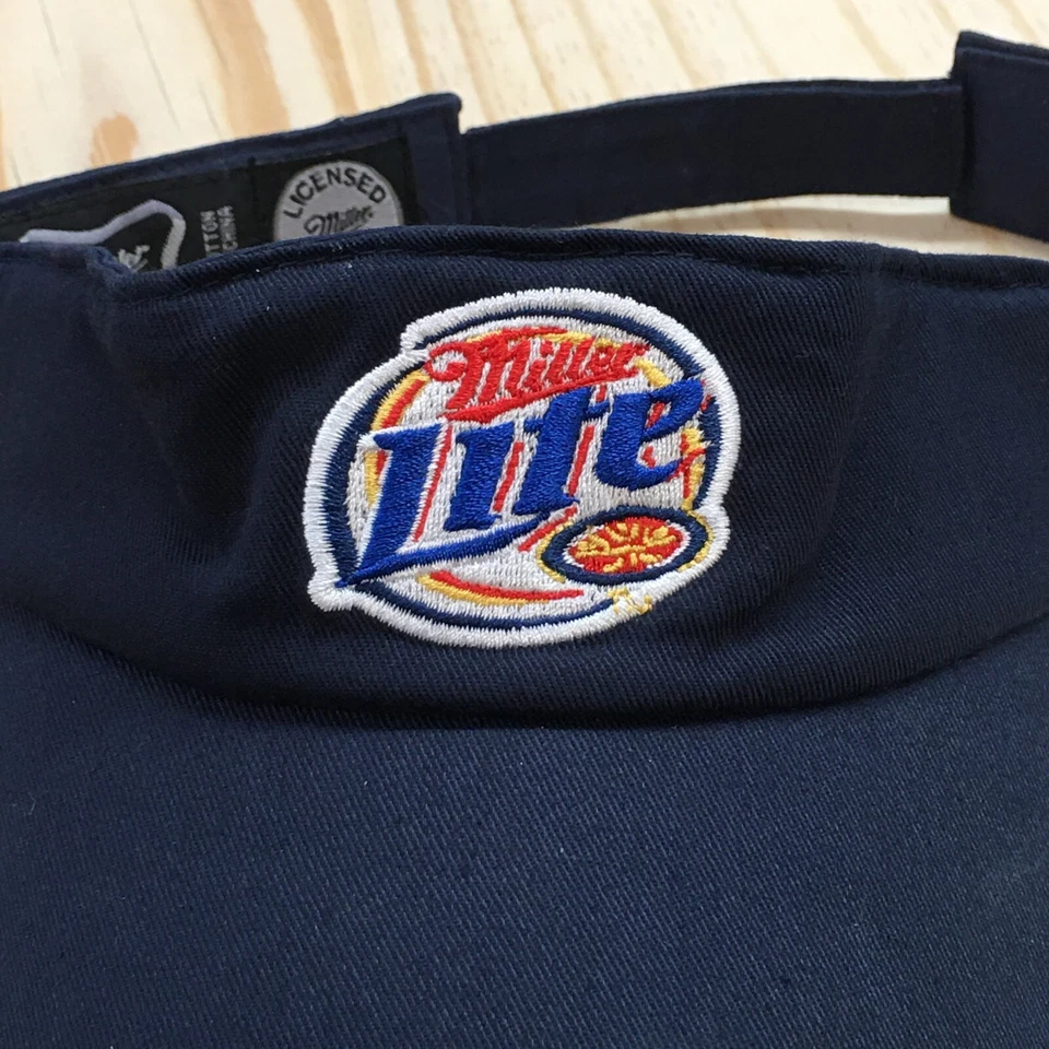 Sombrero visera Miller Lite para hombre azul talla única ajustable ala curva logotipo bordado Foto 3 de 4