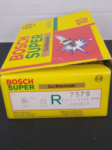 BOX of 10 BOSCH SUPER CU-ELECTRODE 7579 HR 9 DCX THERMO-ELASTIC SPARK PLUGS NEW - Picture 10 of 10