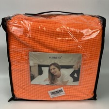 Subrtex Waffle Texture Sofa Cover Slip Cover Anti Slip Couch Cover Color Orange