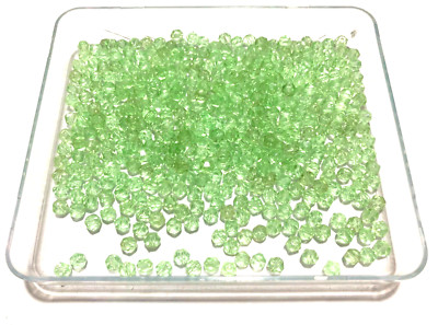 (500 PCS) CZECH GLASS FACETED BEADS Ø5.5MM LIGHT EMERALD GREEN, JEWELLERY