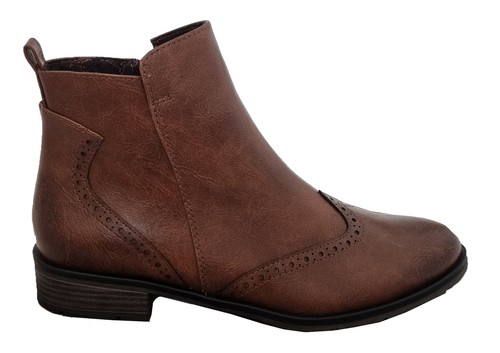 ladies tan brogue chelsea boots
