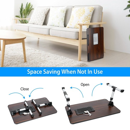 Foldable Laptop Table Stand Lap Sofa Bed Tray Computer Notebook Desk Adjustable - Picture 28 of 134
