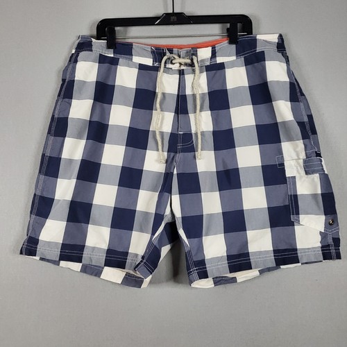 J. Crew Mens Sz 38 The Original Longboard Shorts Swim Trunk Mesh Lined Blue Gray - Picture 1 of 12