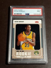 2007 Fleer Kevin Durant ROOKIE CARD PSA MINT 9 #212 Seattle Supersonics RC HOF. rookie card picture