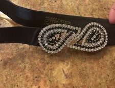 VTG 1950-60  s Rhinestone Satin Belt Evening Cocktail Dress Evening Dress Belt
