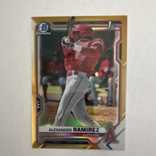 2021 Bowman Chrome Alexander Ramirez Gold Refractor /50 (#BCP-145)