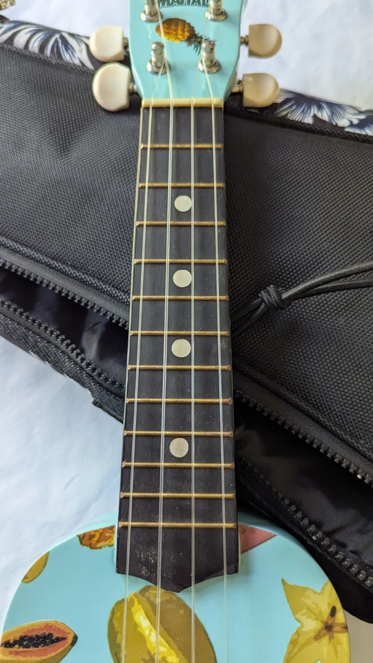 Mahalo Ukelele Soprano U1 KIT LBU With Case Maple & NUBONE Saddle - Image 3 of 4