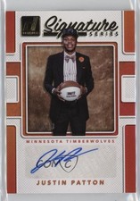 2017-18 Panini Donruss Signature Series Gold /10 Justin Patton #SS-JP Auto ms9