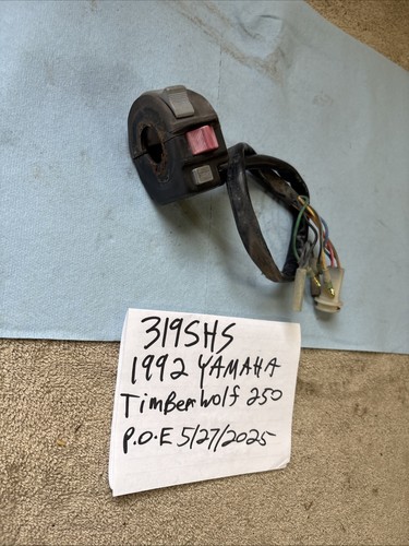 1992 Yamaha Timberwolf 250 Headlight Switch Kill Switch OEM 319 - Picture 10 of 11
