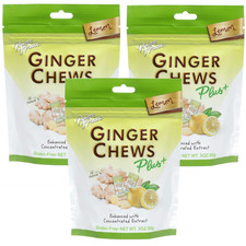 Prince of Peace Ginger Chews Plus Lemon 21 Chews Each Pack of 3