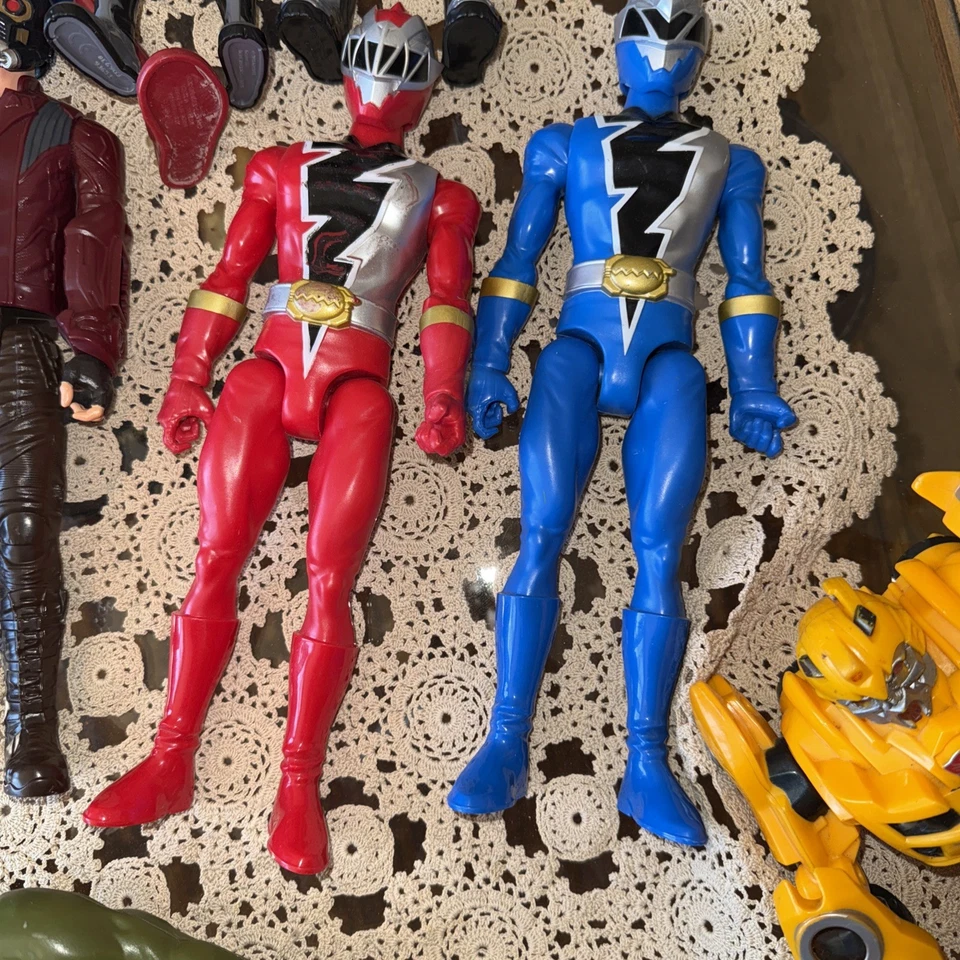 "Lote de 15 figuras de acción sueltas de Marvel Hulk Pier Rangers Spider Man caja de metal de 12""" Foto 4 de 4