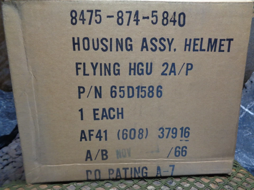 Orig. US Armee GENTEX Visior Housing assy HGU 2A/P - 1966  NEU & OVP - Bild 2 von 4