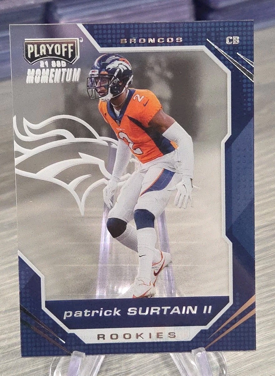 Patrick Surtain II 2021 Panini Chronicles Playoff Momentum Rookie #PMR-34 Denver
