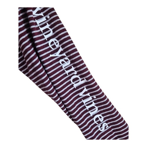 VINEYARD VINES Boy's XL Hoodie Whale Top Maroon Gray Striped Logo Long Slv 38" - Picture 5 of 7