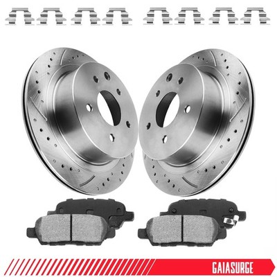 Rear Brake Rotors Ceramic Pads Kit for 2017 2018 2019 Nissan Rogue 2L 4-Door